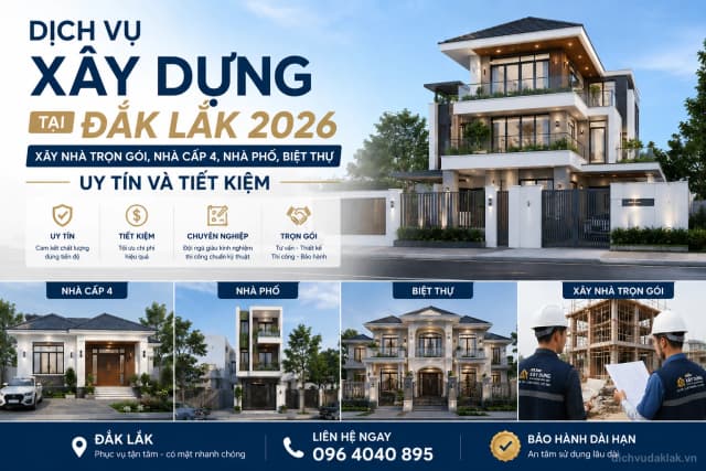 Xây nhà trọn gói BMT Đắk Lắk